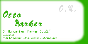 otto marker business card